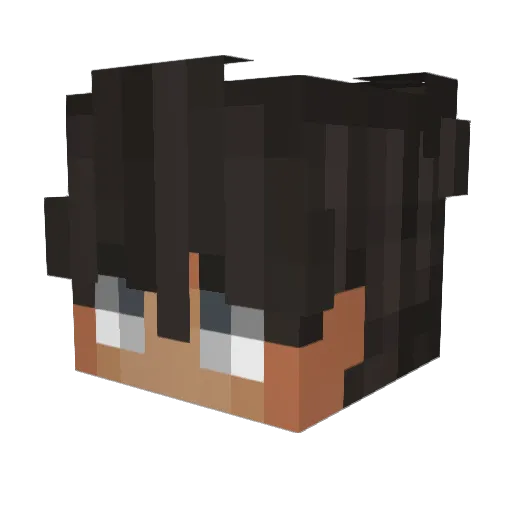 iiRoma Minecraft avatar head, 3D render
