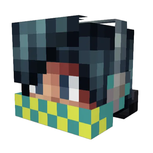 iiRoyalRebel Minecraft avatar head, 3D render