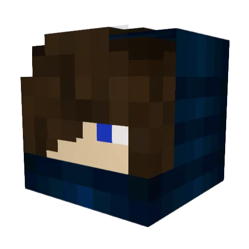 iiS7 Minecraft avatar head, 3D render