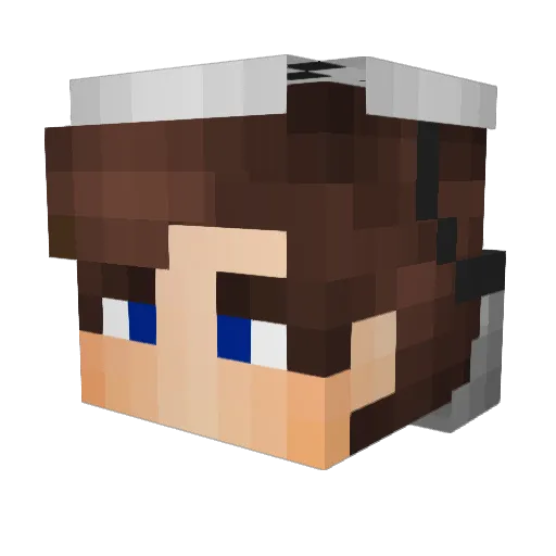 iiSADKFOXYT Minecraft avatar head, 3D render