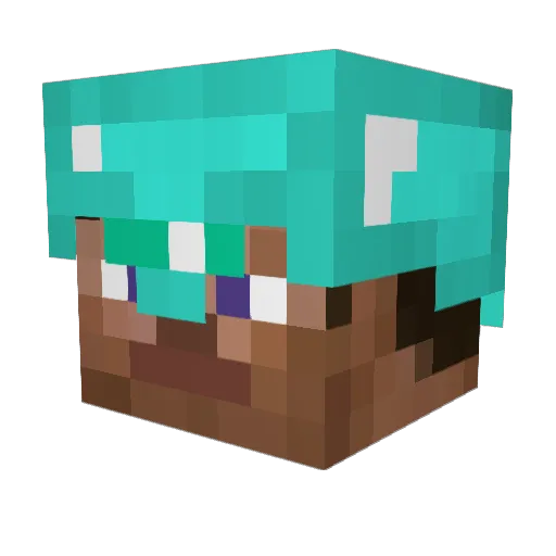 iiSERJO Minecraft avatar head, 3D render