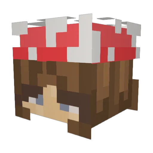 iiShuffles Minecraft avatar head, 3D render