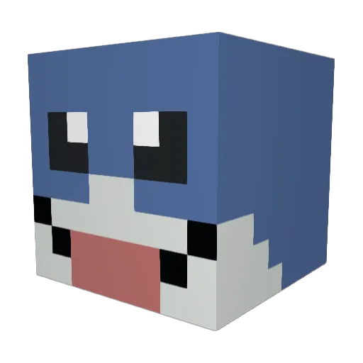 iiSlipzz Minecraft avatar head, 3D render