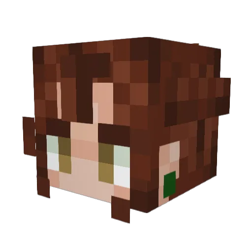 iiSnow Minecraft avatar head, 3D render