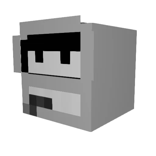 iiStarfox Minecraft avatar head, 3D render