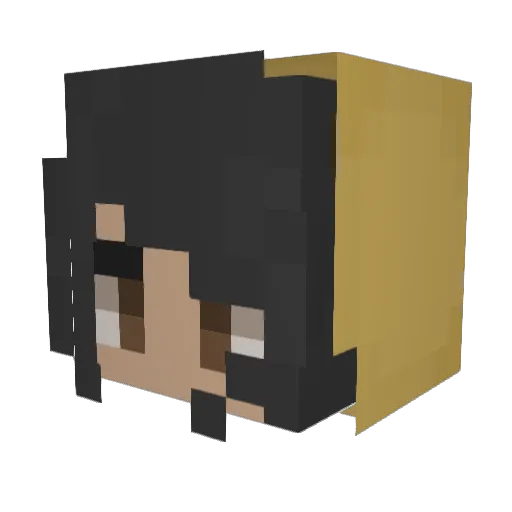 iiSupah Minecraft avatar head, 3D render