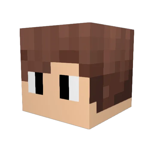 iiTF Minecraft avatar head, 3D render