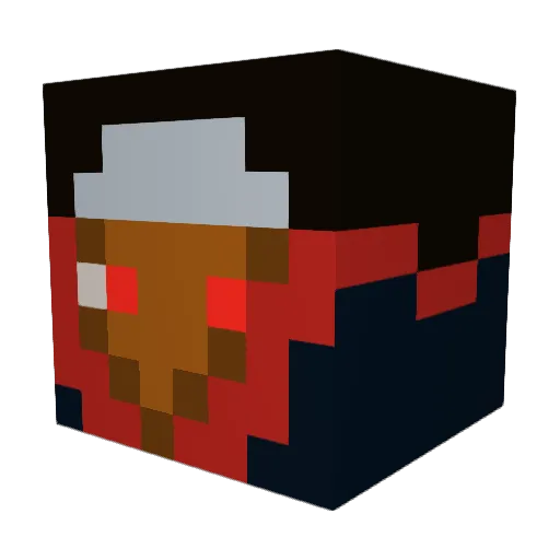 iiToast Minecraft avatar head, 3D render