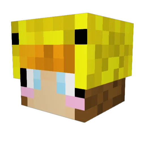 iiTzMarshMellow Minecraft avatar head, 3D render