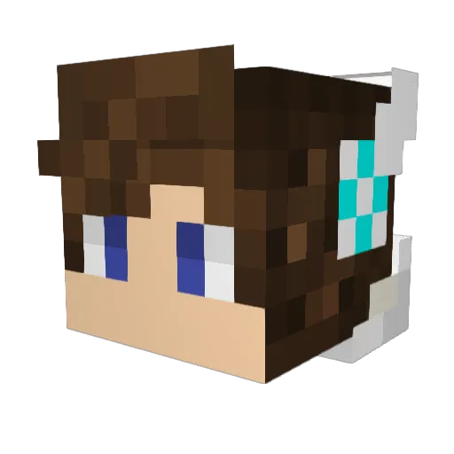 iiTzWh0 Minecraft avatar head, 3D render