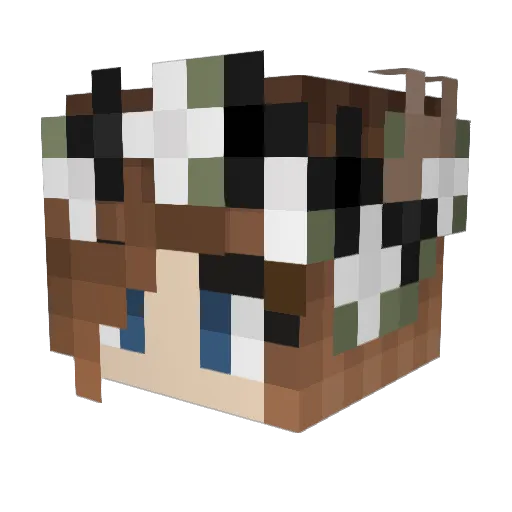 iiWhippedCream Minecraft avatar head, 3D render