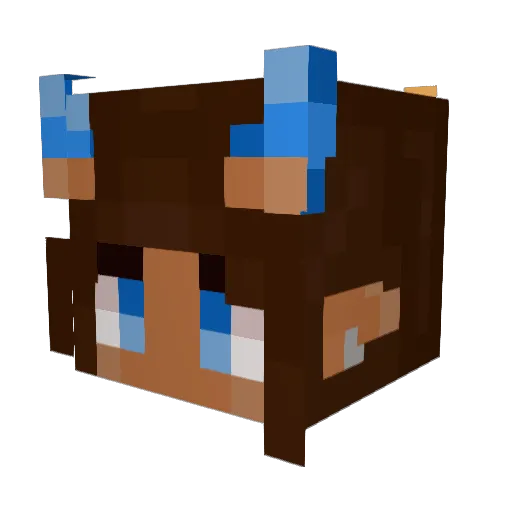 iiWolfy_Oreo Minecraft avatar head, 3D render