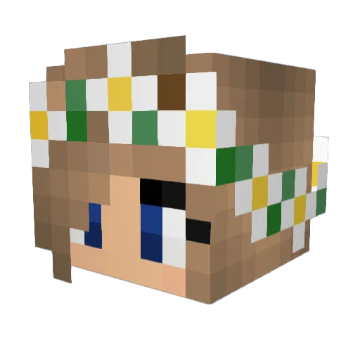 iiXLastG4mer Minecraft avatar head, 3D render