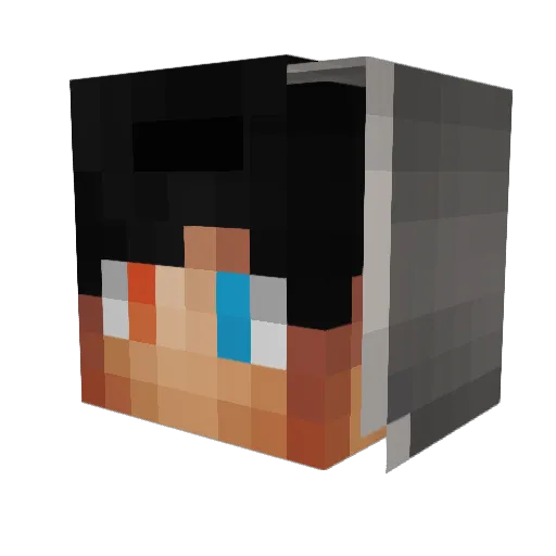 iiYuNs Minecraft avatar head, 3D render
