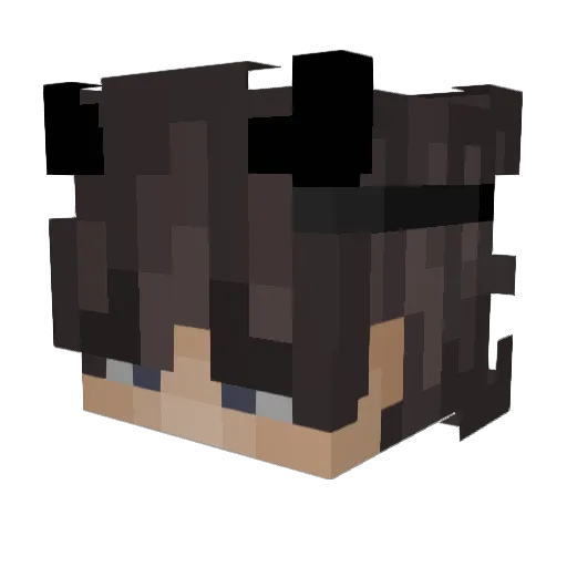 iiZevetix Minecraft avatar head, 3D render