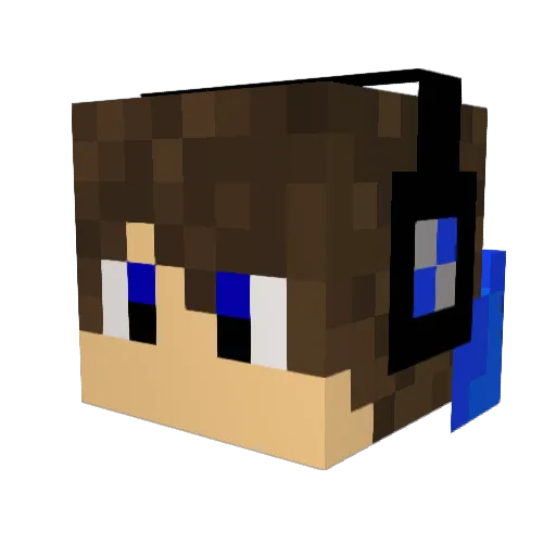 ii_Abdulmalik Minecraft avatar head, 3D render
