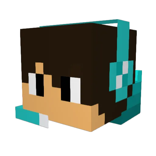 ii_Anas Minecraft avatar head, 3D render