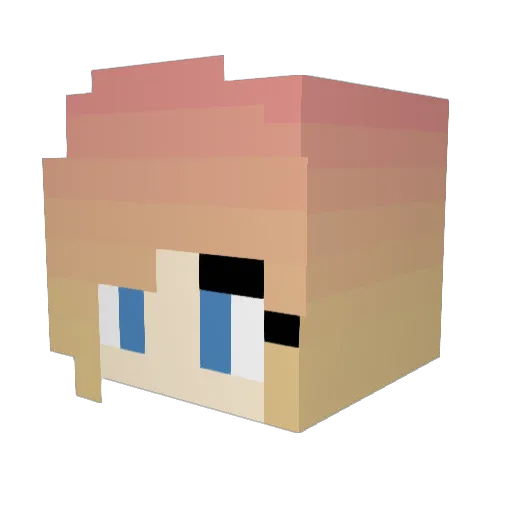 ii_kat Minecraft avatar head, 3D render