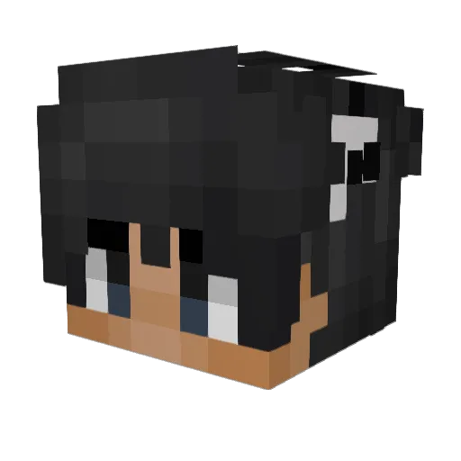 iibabes Minecraft avatar head, 3D render