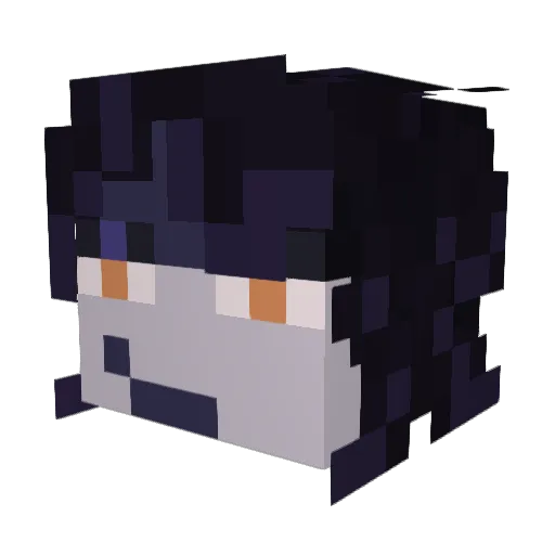 iibiixii Minecraft avatar head, 3D render