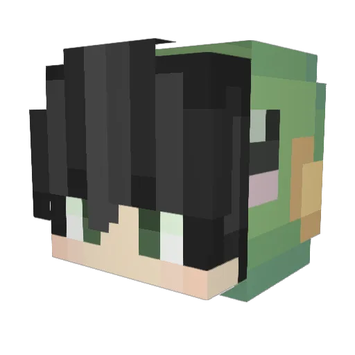 iichan_T Minecraft avatar head, 3D render