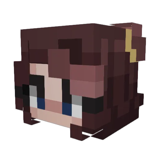 iickyvicky Minecraft avatar head, 3D render