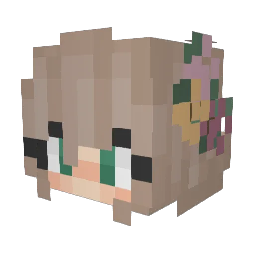iicypisces Minecraft avatar head, 3D render