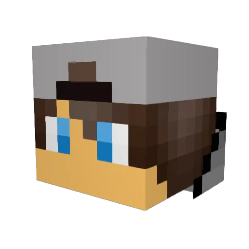 iid7m_x Minecraft avatar head, 3D render