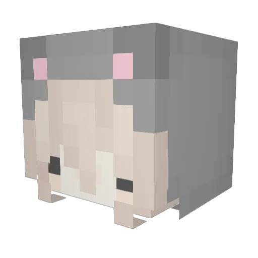 iieatass Minecraft avatar head, 3D render