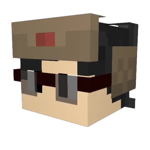 iiencryqt Minecraft avatar head, 3D render