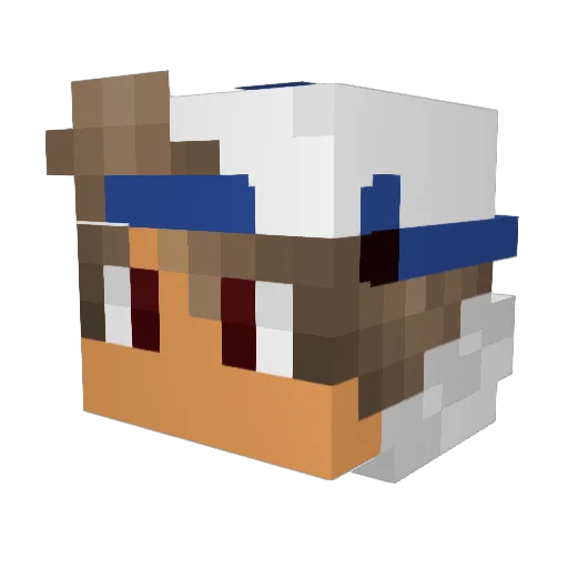 iiiFlame Minecraft avatar head, 3D render