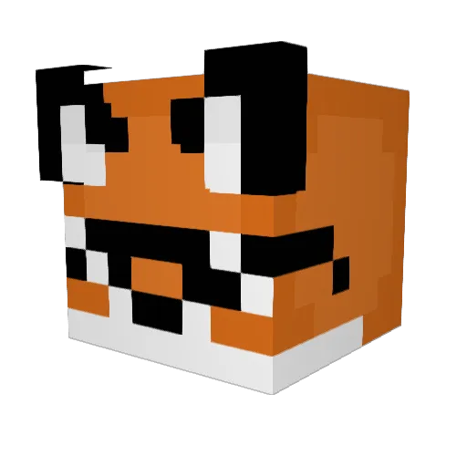 iiiFoxGamer Minecraft avatar head, 3D render
