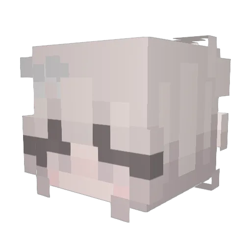 iiiLina Minecraft avatar head, 3D render