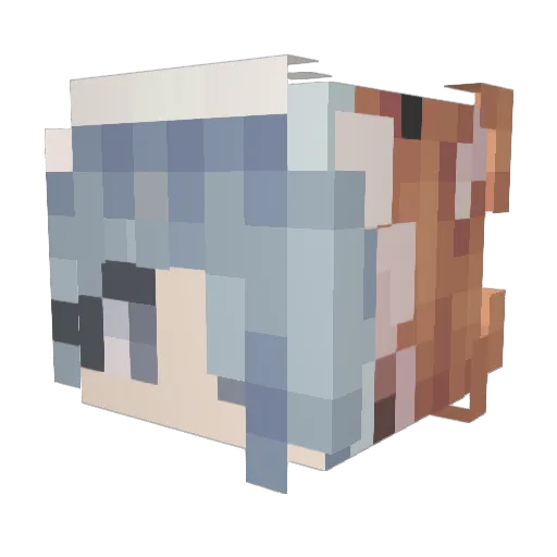 iiinjae Minecraft avatar head, 3D render