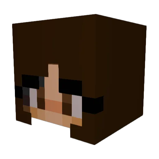 iiisabela Minecraft avatar head, 3D render