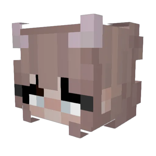 iiisxph Minecraft avatar head, 3D render