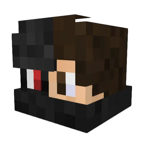 iijumper Minecraft avatar head, 3D render