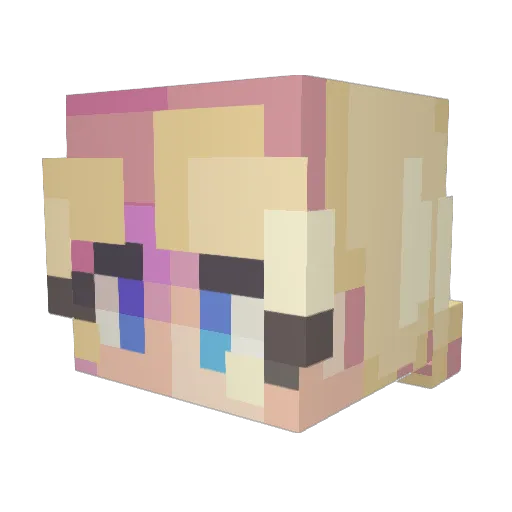 iikarian Minecraft avatar head, 3D render