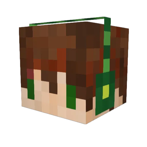 iikidayo Minecraft avatar head, 3D render