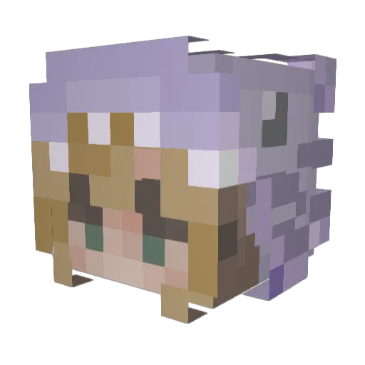 iilyliiv Minecraft avatar head, 3D render