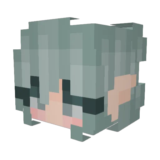 iimawarii Minecraft avatar head, 3D render