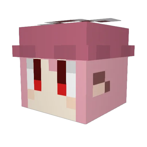 iimeade Minecraft avatar head, 3D render