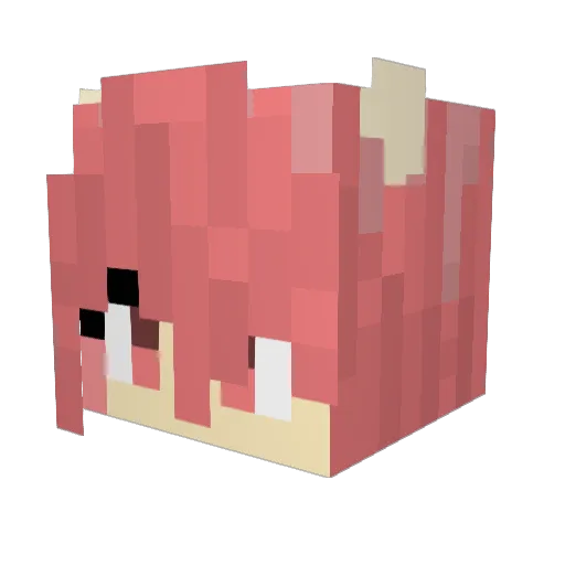 iimewkaii Minecraft avatar head, 3D render