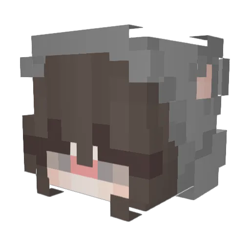 iimkatelyn Minecraft avatar head, 3D render