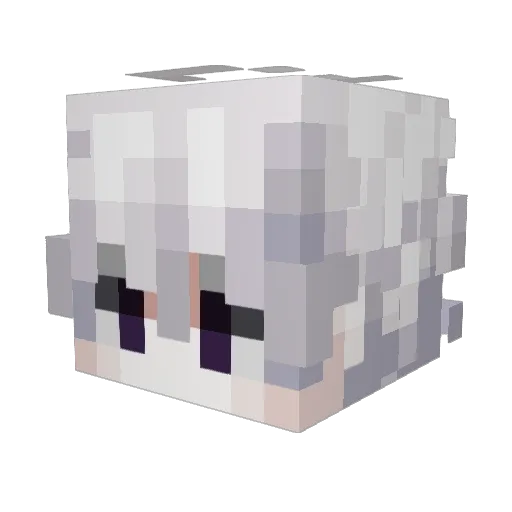iinitial Minecraft avatar head, 3D render