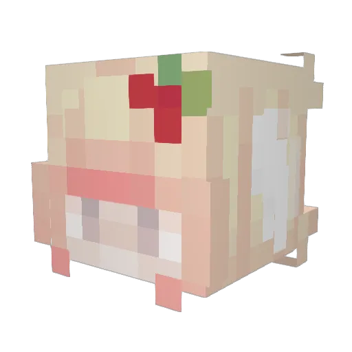 iinternet Minecraft avatar head, 3D render