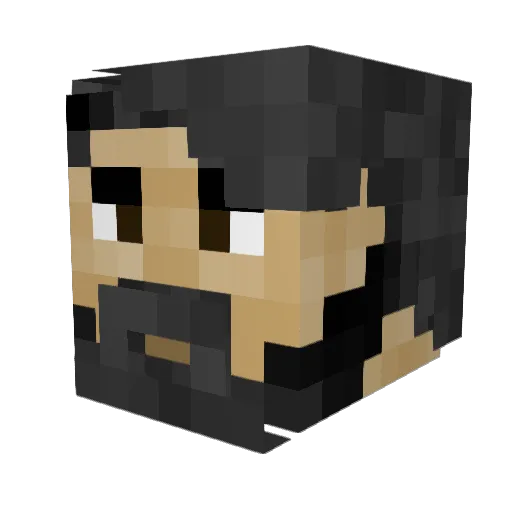 iipaa Minecraft avatar head, 3D render