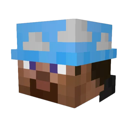 iiqt03 Minecraft avatar head, 3D render