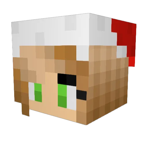 iirisadele Minecraft avatar head, 3D render