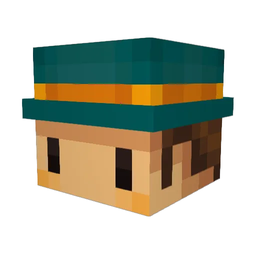 iiru_06 Minecraft avatar head, 3D render
